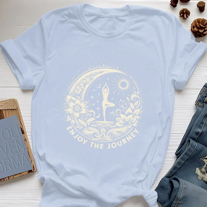 Olivenorma "GENIESSEN SIE DIE REISE" Yoga Spirituelles T-Shirt