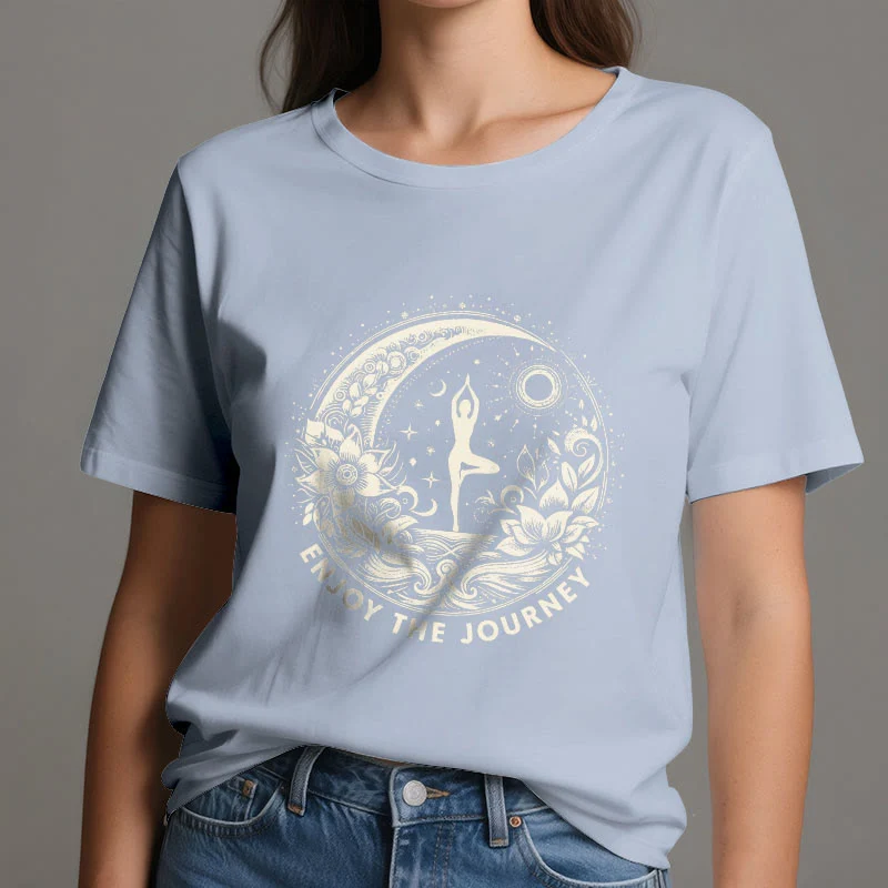 Olivenorma "GENIESSEN SIE DIE REISE" Yoga Spirituelles T-Shirt