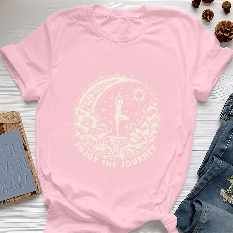 Olivenorma "GENIESSEN SIE DIE REISE" Yoga Spirituelles T-Shirt