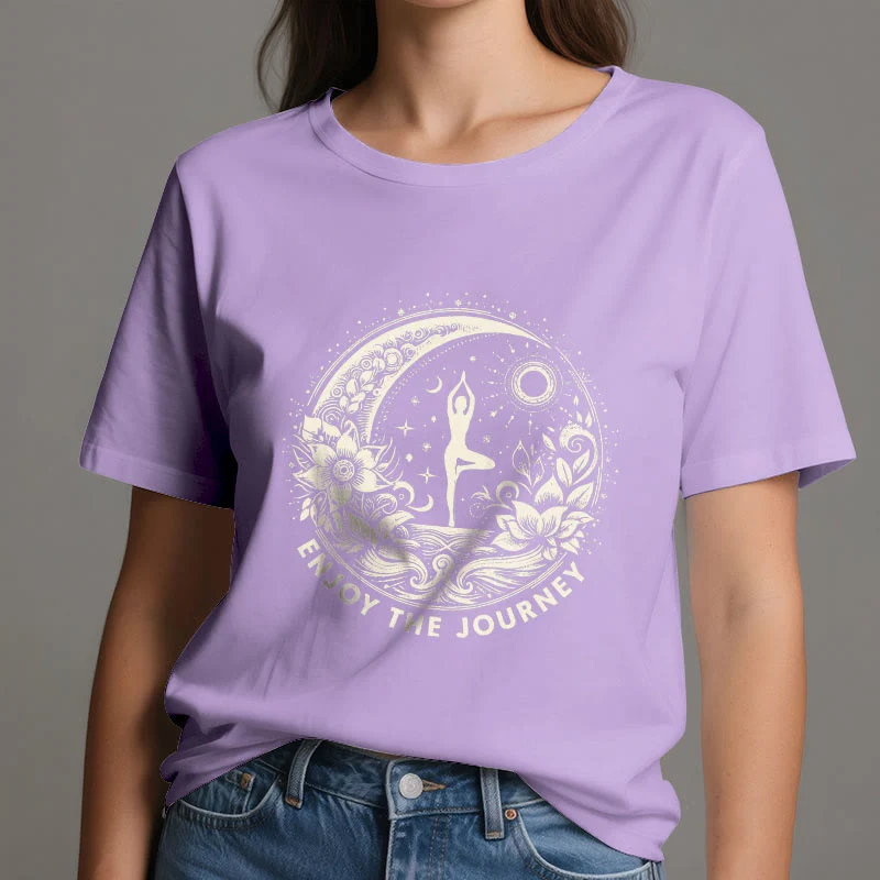 Olivenorma "GENIESSEN SIE DIE REISE" Yoga Spirituelles T-Shirt