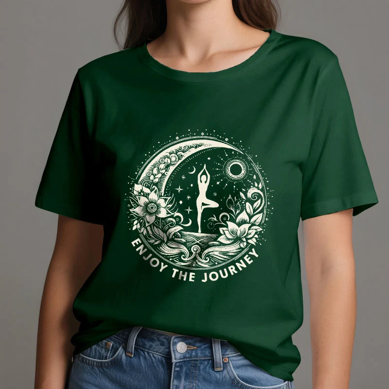 Olivenorma "GENIESSEN SIE DIE REISE" Yoga Spirituelles T-Shirt
