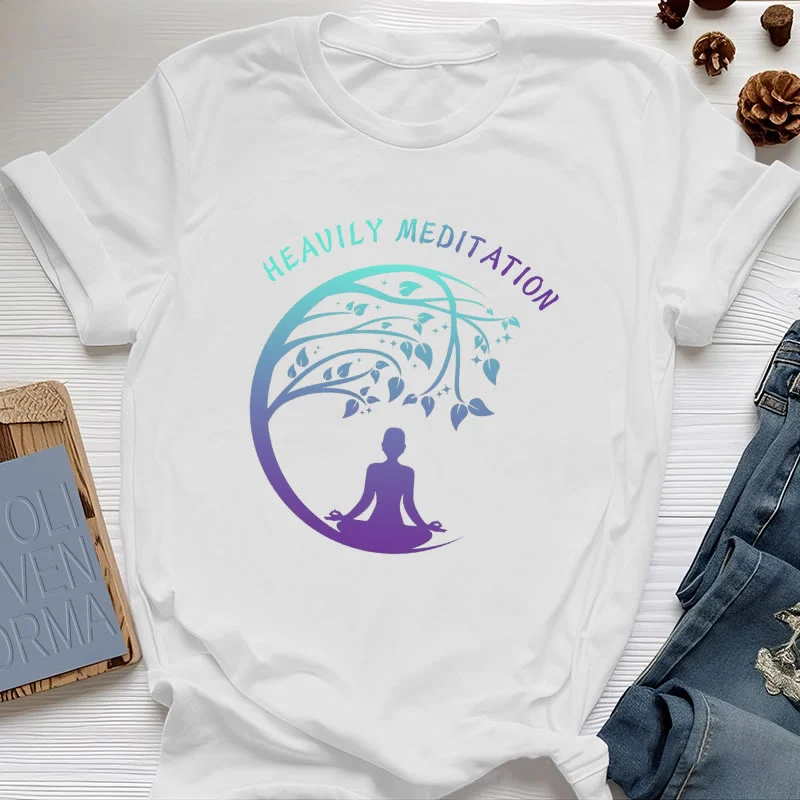 Olivenorma "HEAVILY MEDITATION" Baum des Lebens Yoga T-Shirt