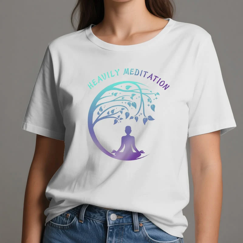 Olivenorma "HEAVILY MEDITATION" Baum des Lebens Yoga T-Shirt