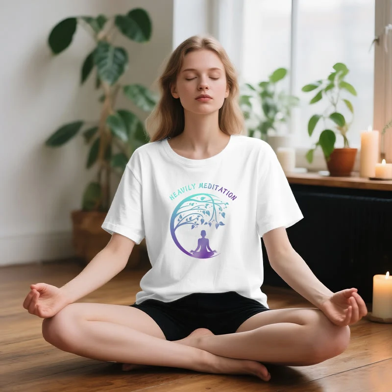 Olivenorma "HEAVILY MEDITATION" Baum des Lebens Yoga T-Shirt