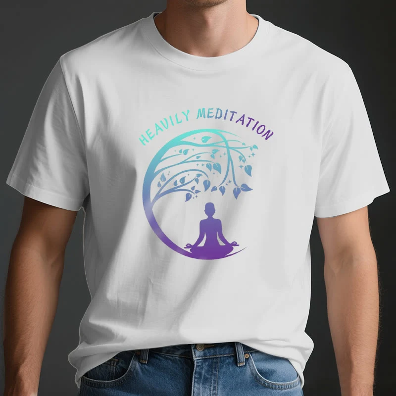 Olivenorma "HEAVILY MEDITATION" Baum des Lebens Yoga T-Shirt
