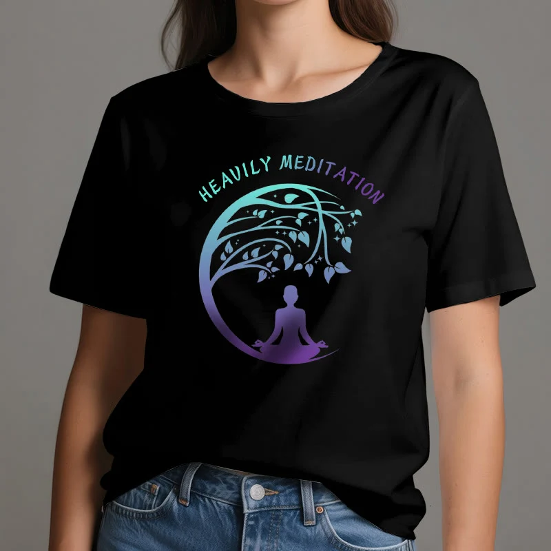 Olivenorma "HEAVILY MEDITATION" Baum des Lebens Yoga T-Shirt