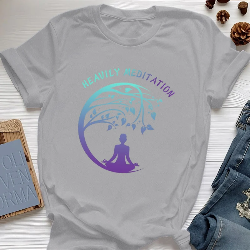 Olivenorma "HEAVILY MEDITATION" Baum des Lebens Yoga T-Shirt