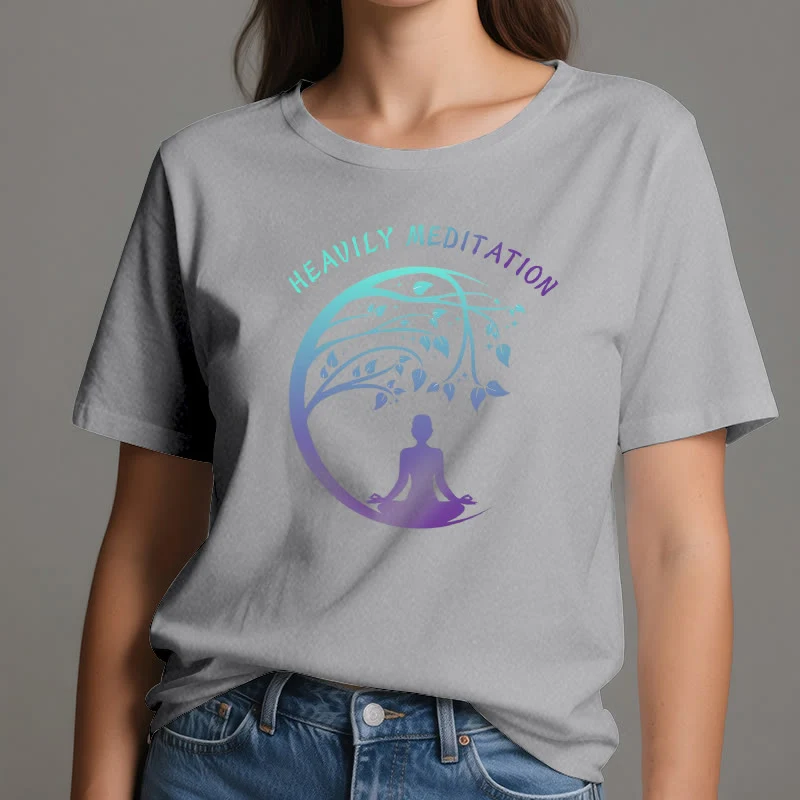 Olivenorma "HEAVILY MEDITATION" Baum des Lebens Yoga T-Shirt