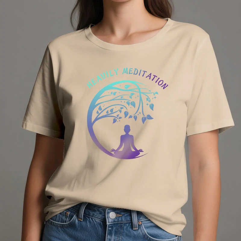 Olivenorma "HEAVILY MEDITATION" Baum des Lebens Yoga T-Shirt