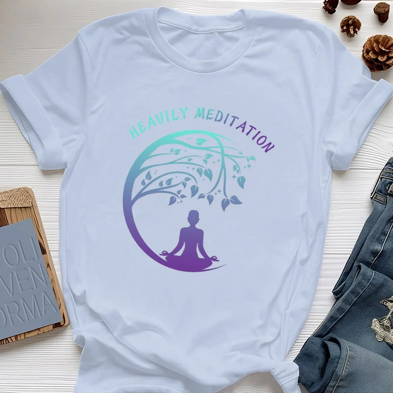 Olivenorma "HEAVILY MEDITATION" Baum des Lebens Yoga T-Shirt