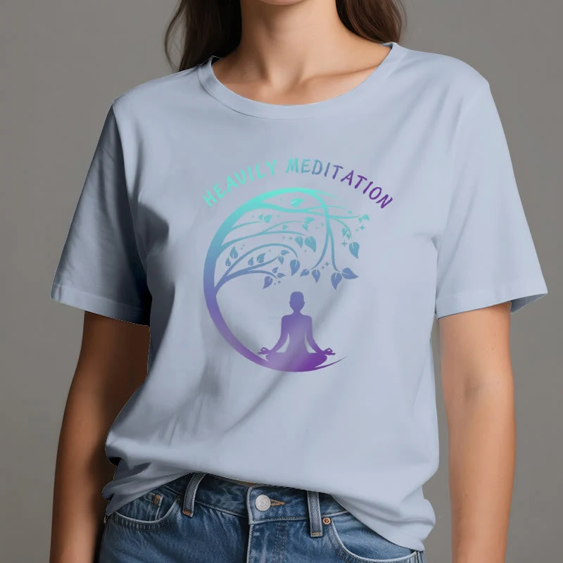 Olivenorma "HEAVILY MEDITATION" Baum des Lebens Yoga T-Shirt