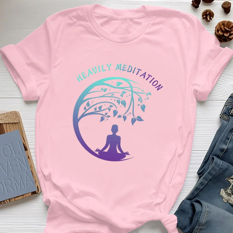 Olivenorma "HEAVILY MEDITATION" Baum des Lebens Yoga T-Shirt