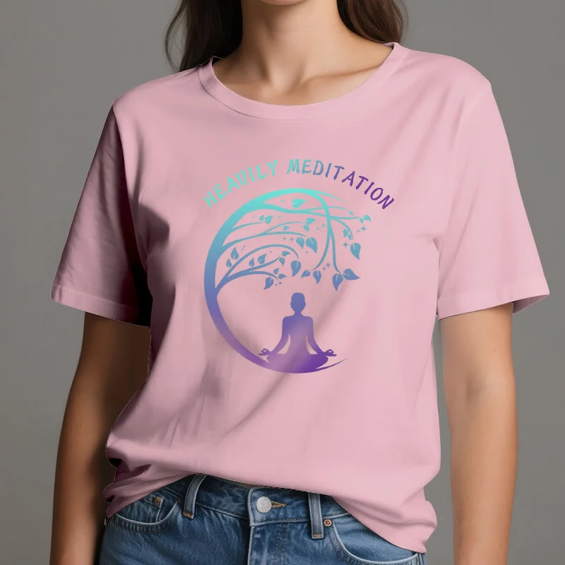 Olivenorma "HEAVILY MEDITATION" Baum des Lebens Yoga T-Shirt