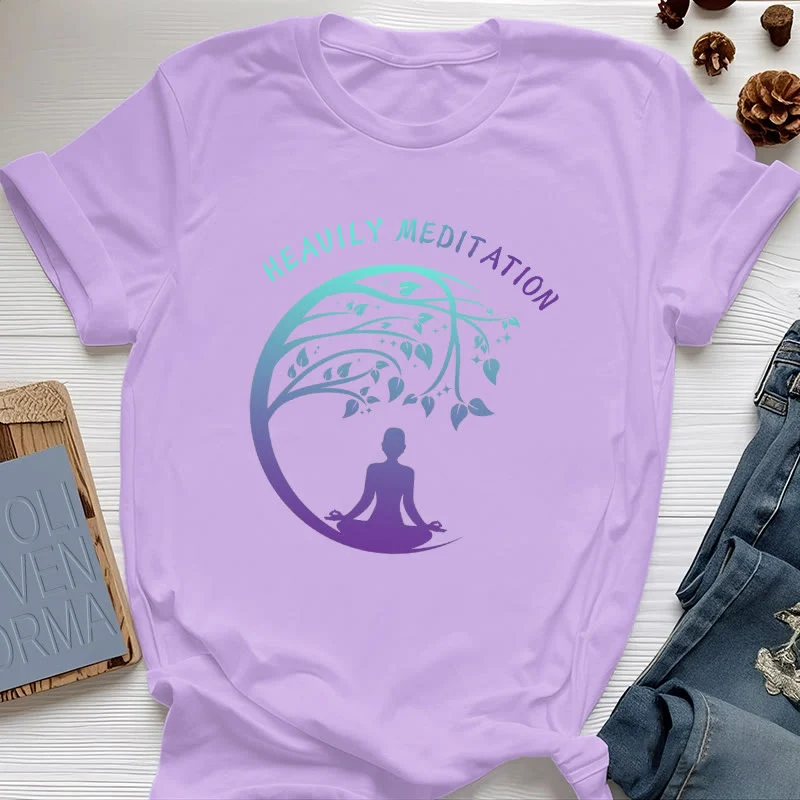 Olivenorma "HEAVILY MEDITATION" Baum des Lebens Yoga T-Shirt