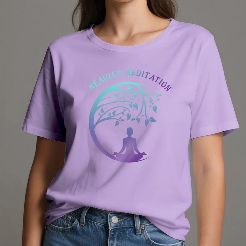 Olivenorma "HEAVILY MEDITATION" Baum des Lebens Yoga T-Shirt