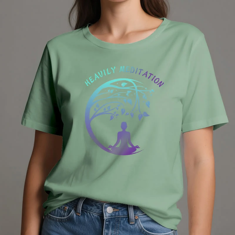 Olivenorma "HEAVILY MEDITATION" Baum des Lebens Yoga T-Shirt
