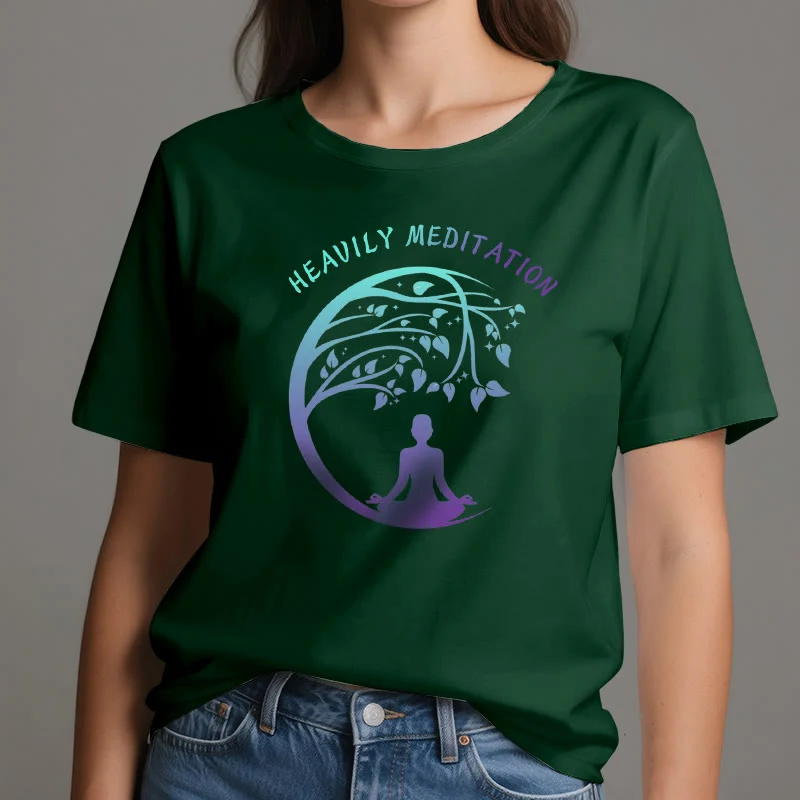 Olivenorma "HEAVILY MEDITATION" Baum des Lebens Yoga T-Shirt