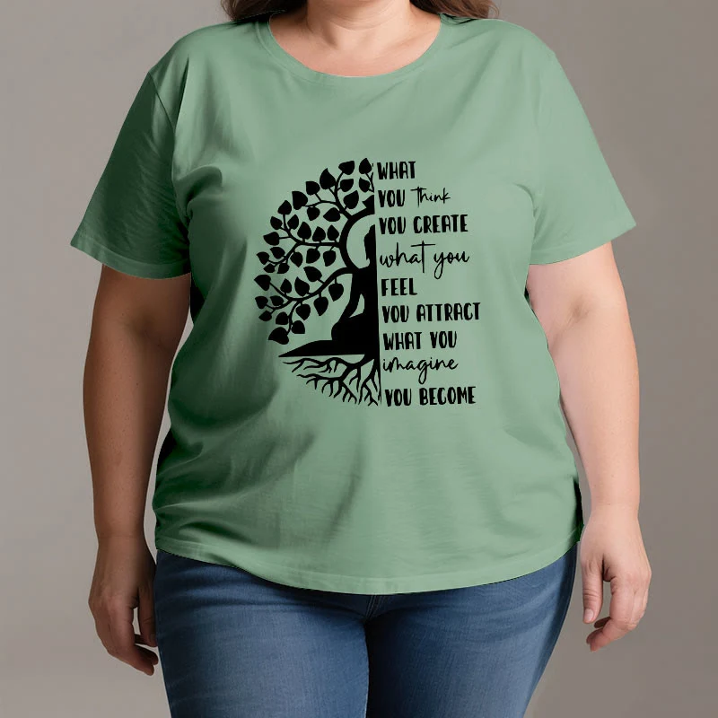 Olivenorma Baum des Lebens Yoga Meditation Baumwoll-T-Shirt