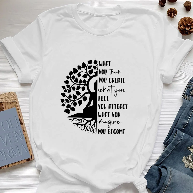 Olivenorma Baum des Lebens Yoga Meditation Baumwoll-T-Shirt