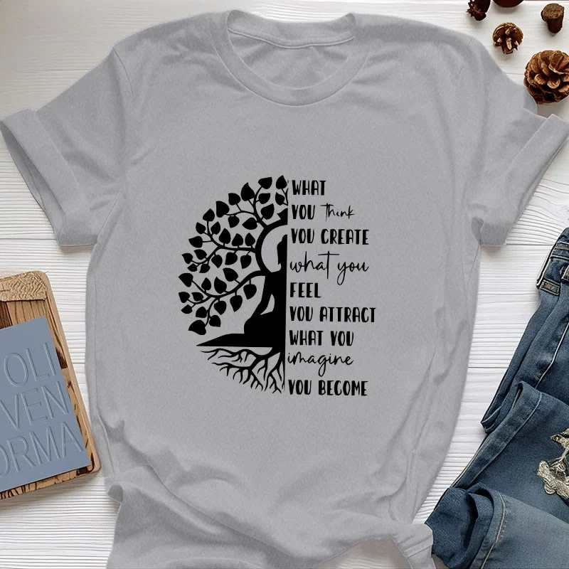 Olivenorma Baum des Lebens Yoga Meditation Baumwoll-T-Shirt