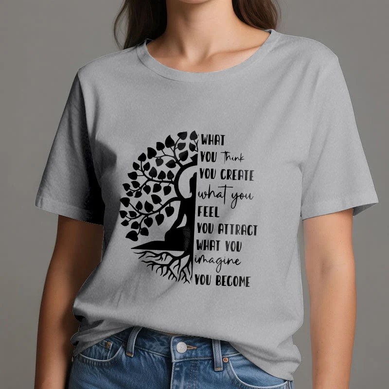 Olivenorma Baum des Lebens Yoga Meditation Baumwoll-T-Shirt
