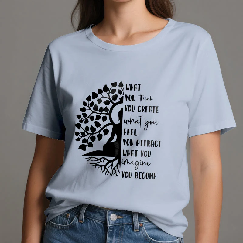Olivenorma Baum des Lebens Yoga Meditation Baumwoll-T-Shirt