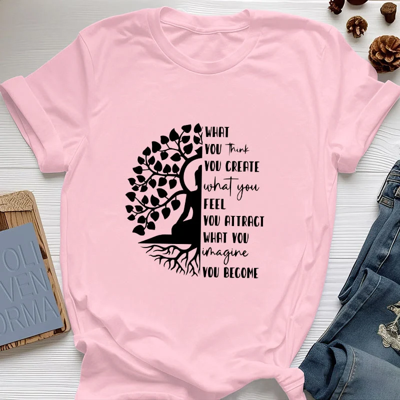 Olivenorma Baum des Lebens Yoga Meditation Baumwoll-T-Shirt