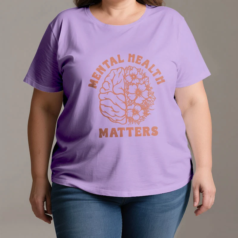 Olivenorma „MENTAL HEALTH MATTERS“ Inspirierendes Baumwoll-T-Shirt