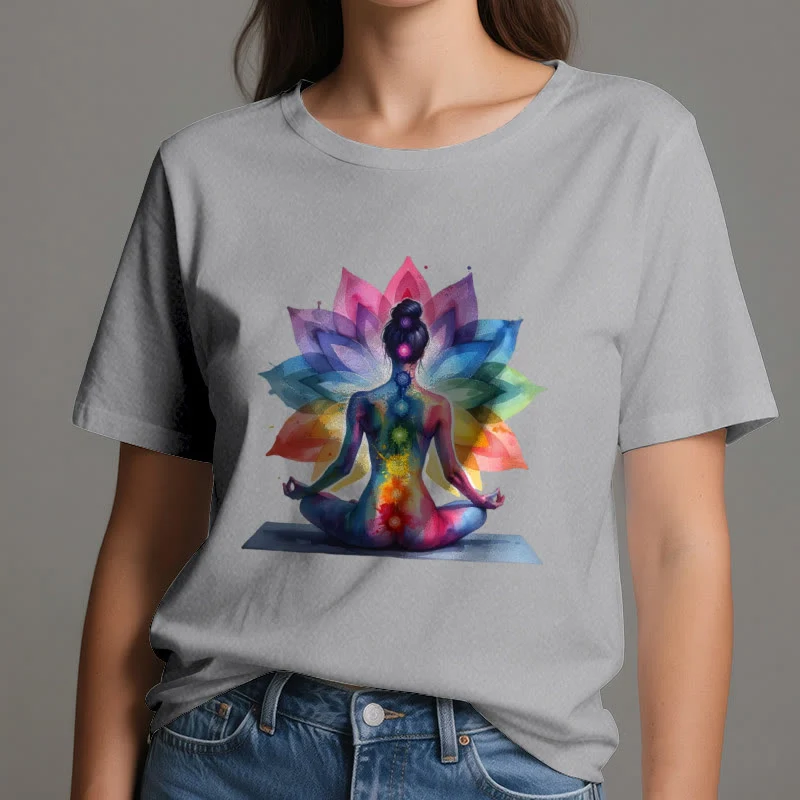 Olivenorma 7 Chakra Meditation Lotus T-Shirt