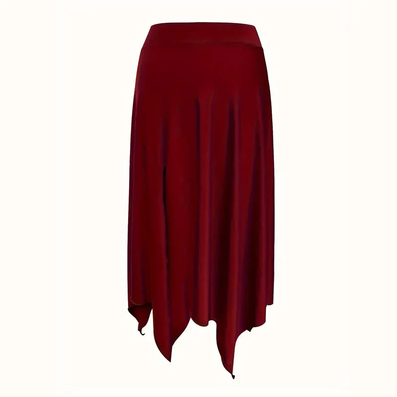Olivenorma – Einfarbiges Midikleid mit Schlitz im Boho-Stil und Kordelzug