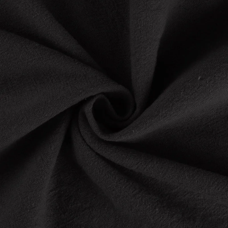 Olivenorma Damenhose aus Baumwollleinen mit weitem Bein