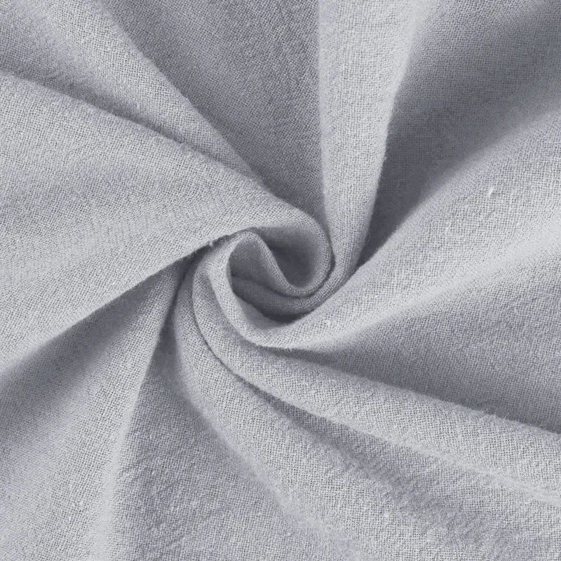 Olivenorma Damenhose aus Baumwollleinen mit weitem Bein