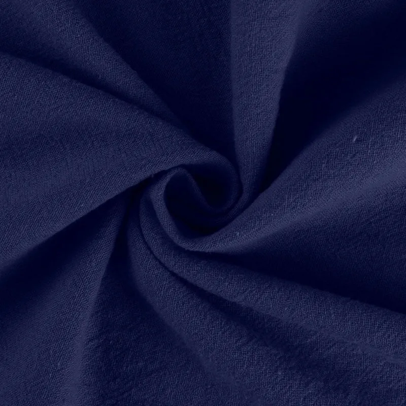 Olivenorma Damenhose aus Baumwollleinen mit weitem Bein