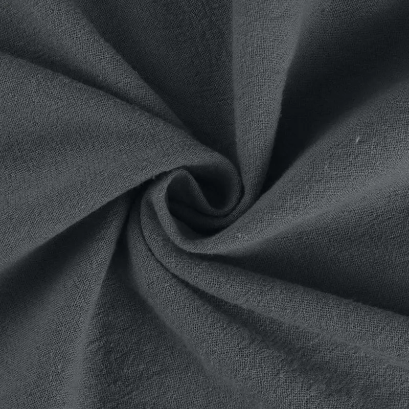 Olivenorma Damenhose aus Baumwollleinen mit weitem Bein