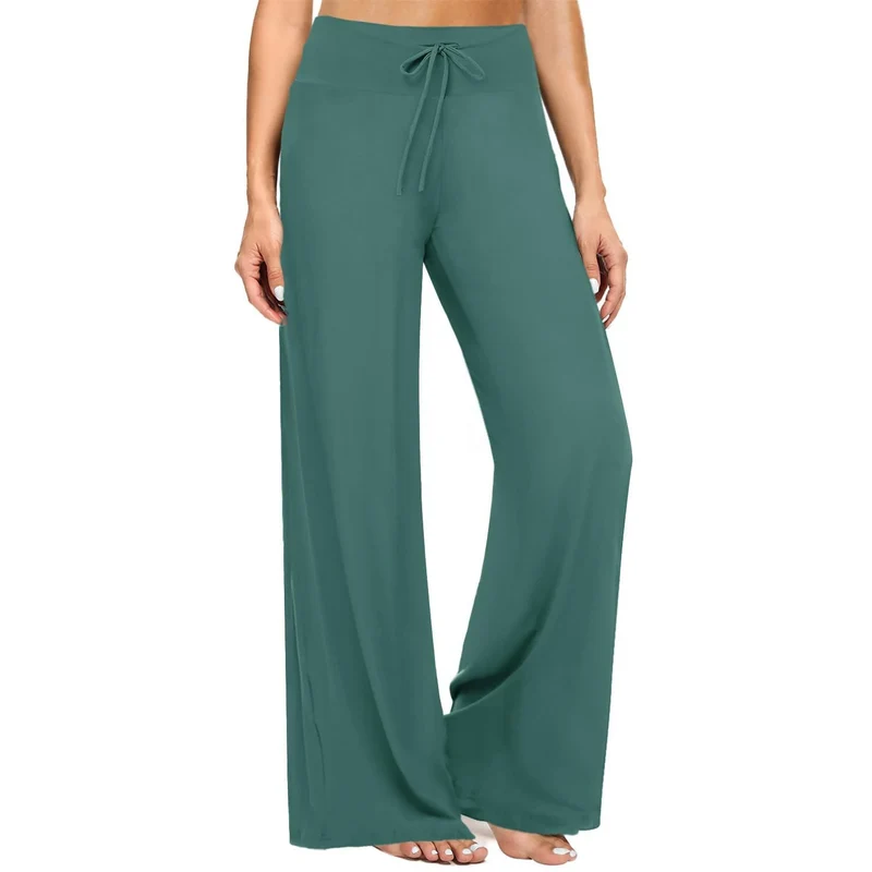 Olivenorma Damen-Pyjamahose, weiche, bequeme Loungehose