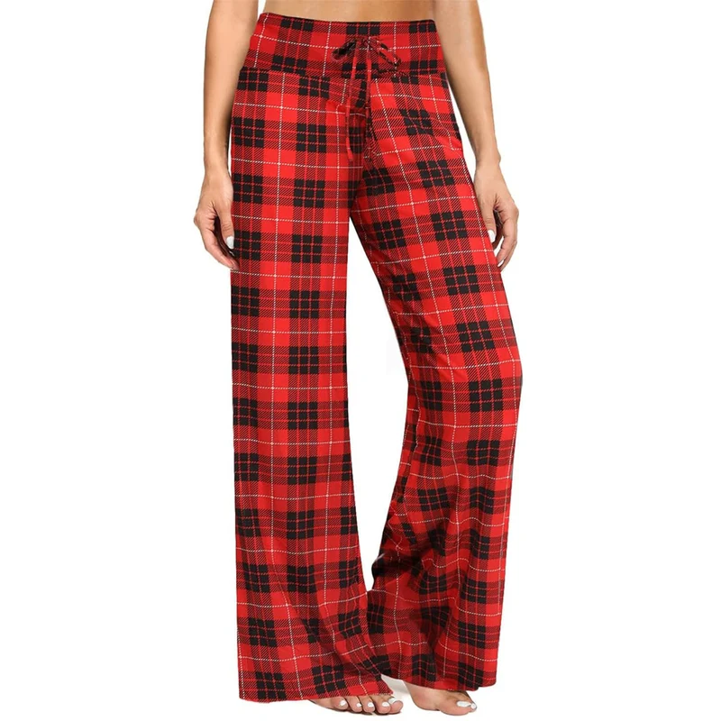 Olivenorma Damen-Pyjamahose, weiche, bequeme Loungehose