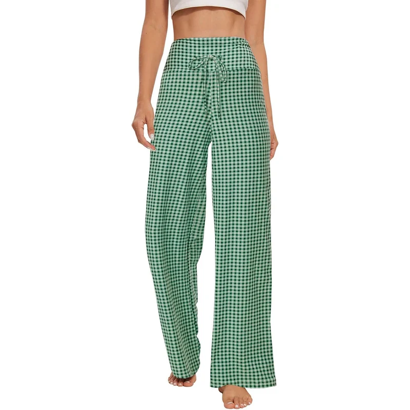 Olivenorma Damen-Pyjamahose, weiche, bequeme Loungehose