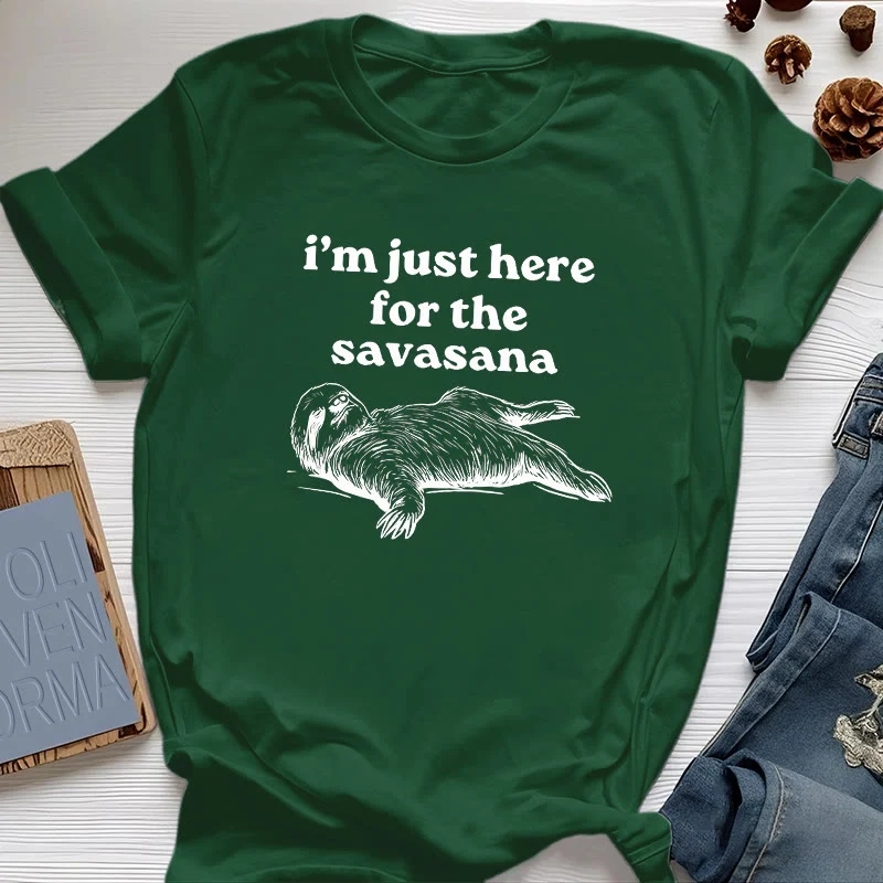 Olivenorma Faultier Yoga Ich bin nur hier für Savasana T-Shirt