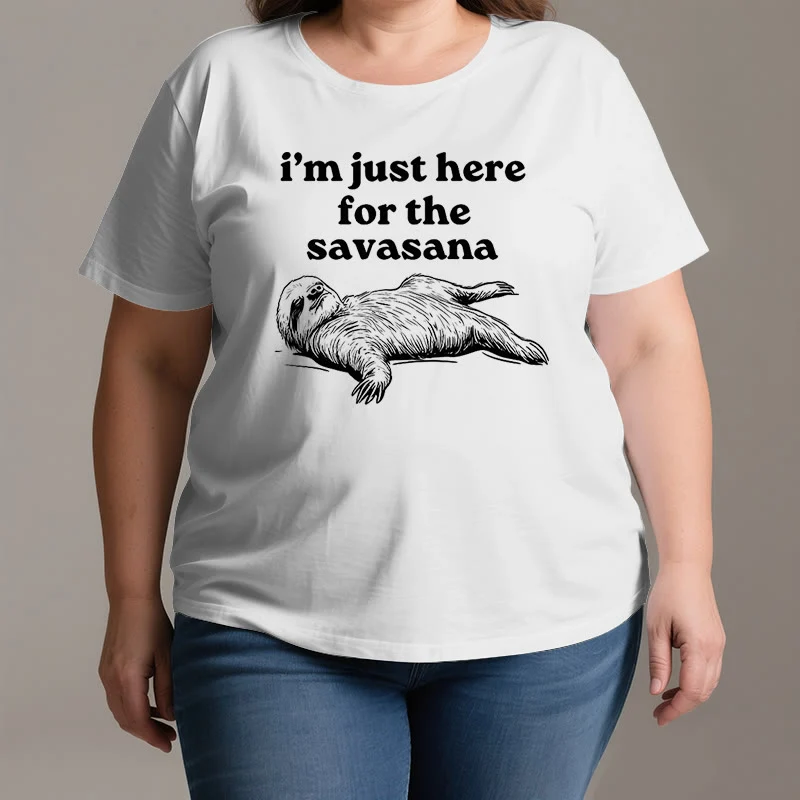 Olivenorma Faultier Yoga Ich bin nur hier für Savasana T-Shirt