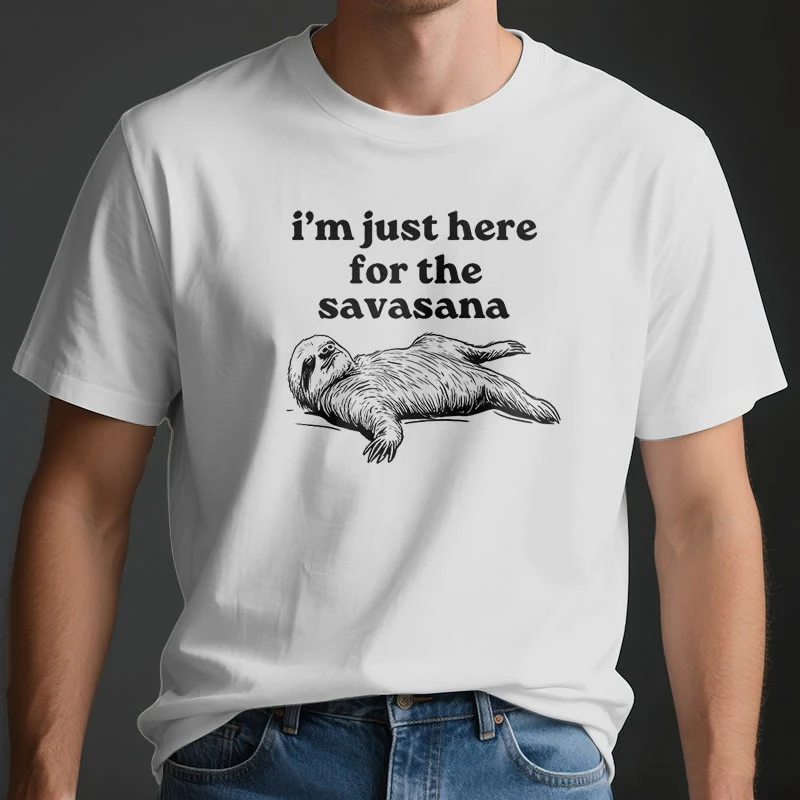 Olivenorma Faultier Yoga Ich bin nur hier für Savasana T-Shirt