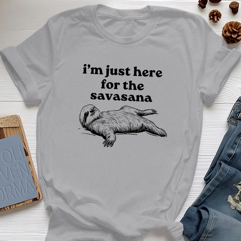 Olivenorma Faultier Yoga Ich bin nur hier für Savasana T-Shirt