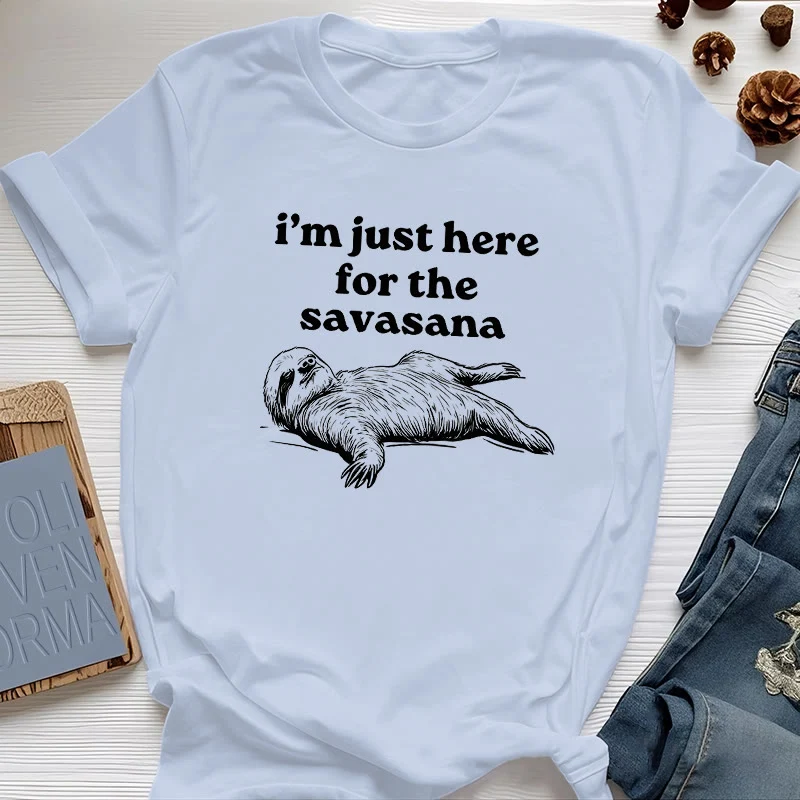Olivenorma Faultier Yoga Ich bin nur hier für Savasana T-Shirt