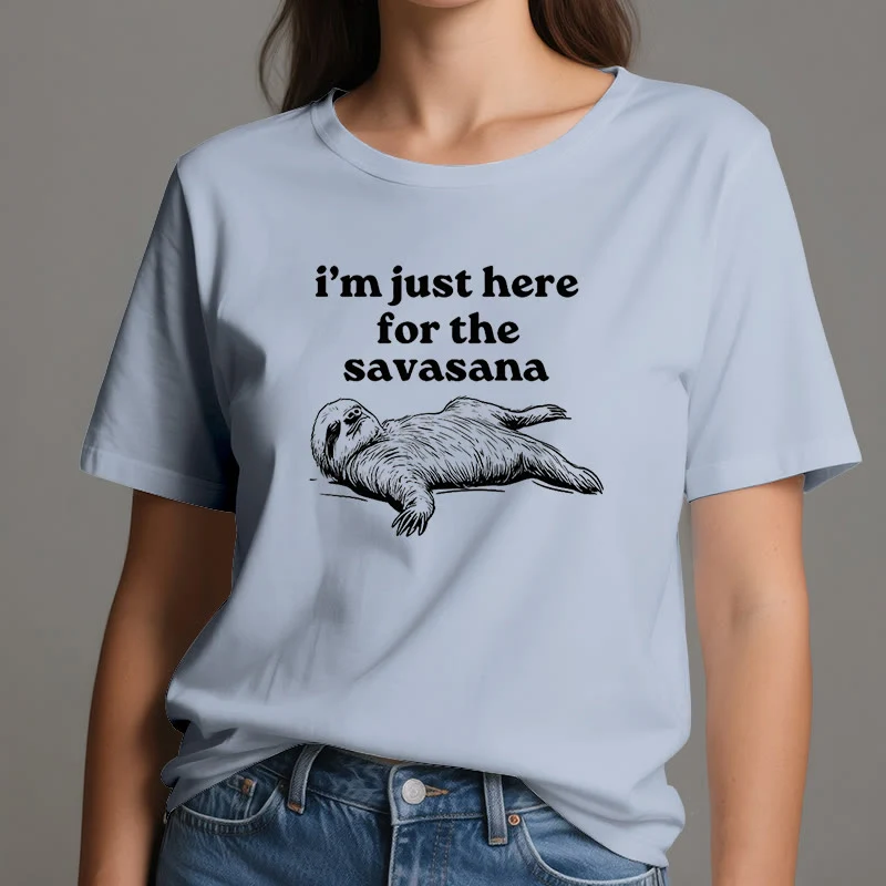 Olivenorma Faultier Yoga Ich bin nur hier für Savasana T-Shirt