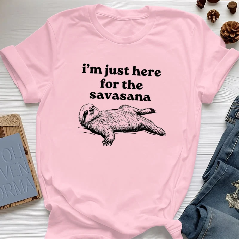 Olivenorma Faultier Yoga Ich bin nur hier für Savasana T-Shirt