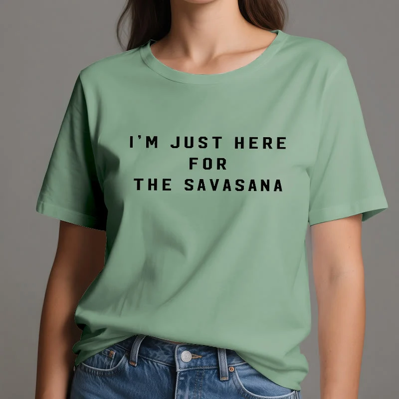 Olivenorma Ich bin nur wegen des Savasana hier T-Shirt