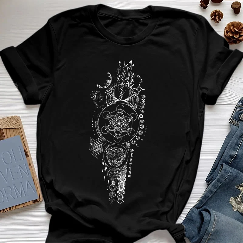 Olivenorma Blume des Lebens Heilige Geometrie T-Shirt