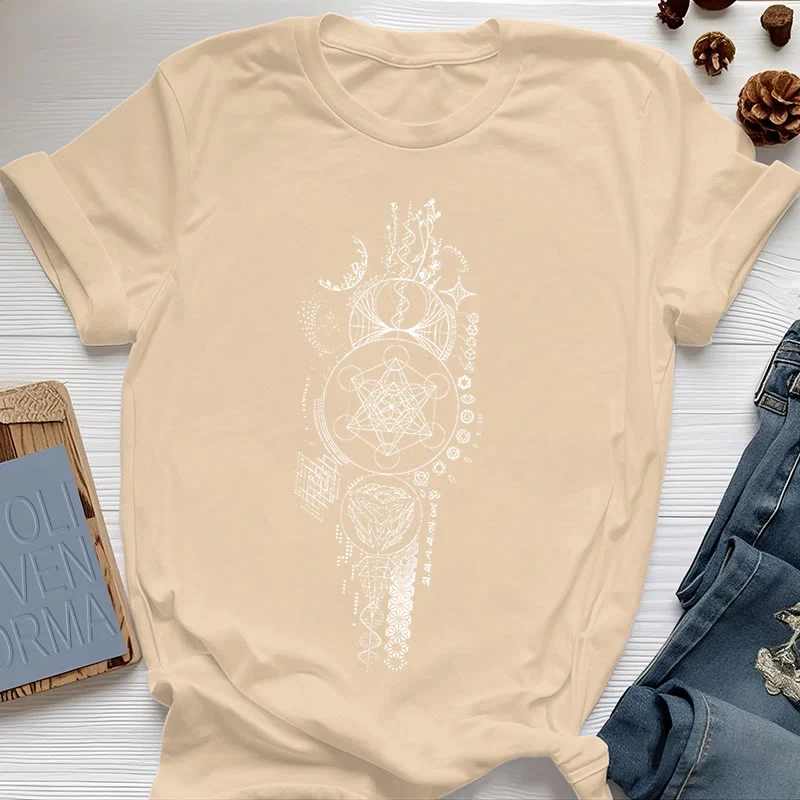 Olivenorma Blume des Lebens Heilige Geometrie T-Shirt