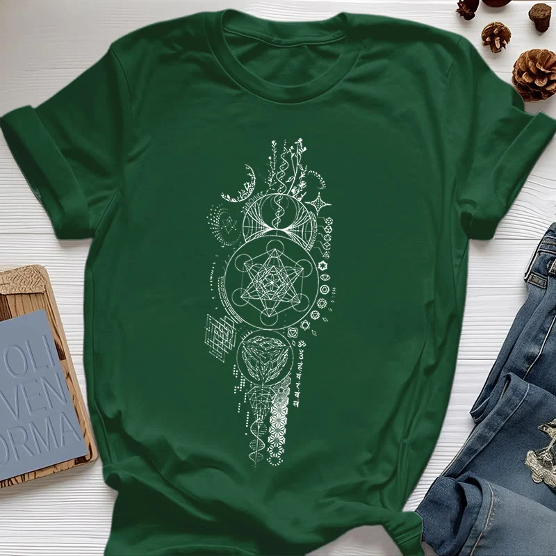 Olivenorma Blume des Lebens Heilige Geometrie T-Shirt