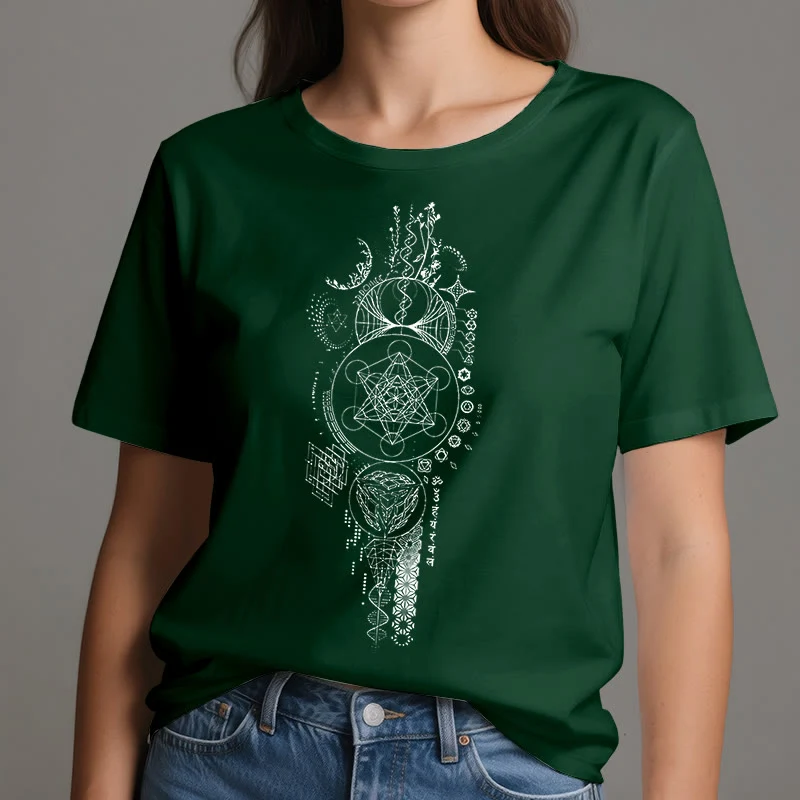 Olivenorma Blume des Lebens Heilige Geometrie T-Shirt