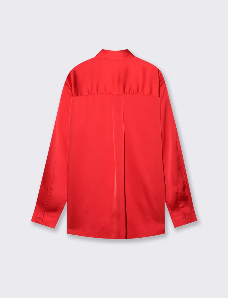 Camicie manica lunga eleganti e versatili - Rosso